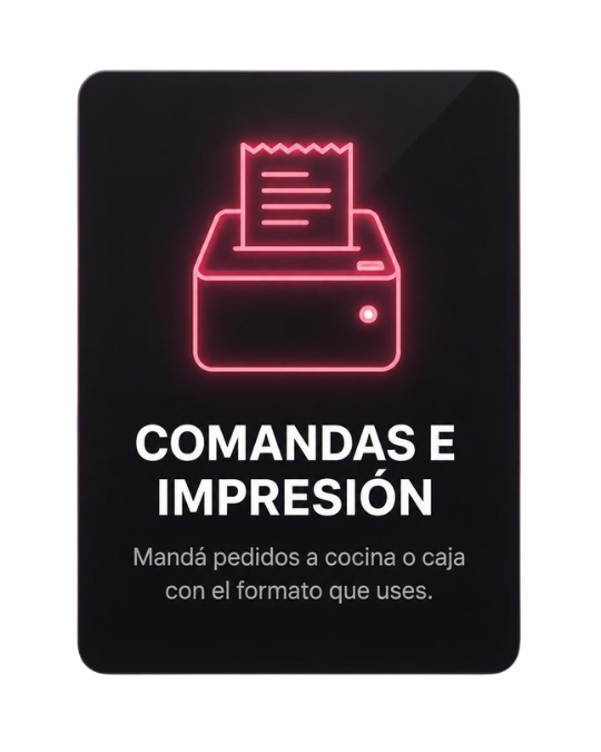 Comandas e impresión